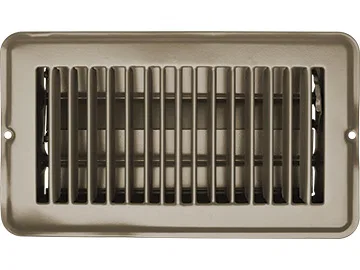 H871 – RV DESIGNER Heating/ Cooling Register, Rectangular 8 Inch x 4 Inch With Damper Tan Metal